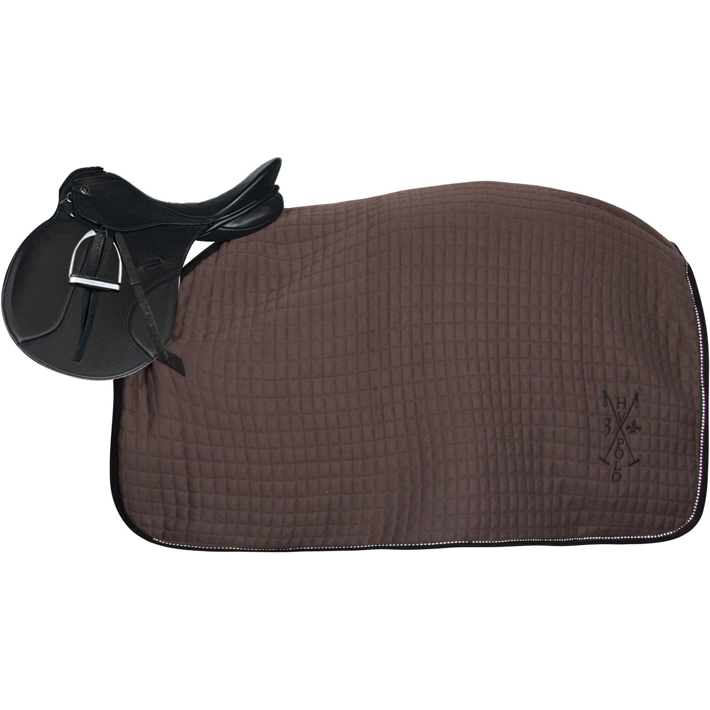2022 HV Polo Franka Quarter Blanket 2404093453 Dark Taupe Horse